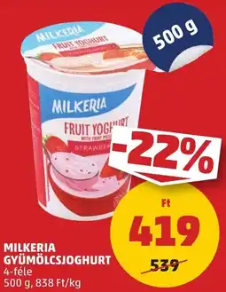 PENNY Milkeria gyümölcsjoghurt ajánlat