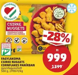 PENNY Fagylakoma csirke nuggets cornflakes panírban ajánlat