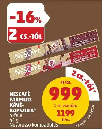 PENNY Nescafé farmers kávé-kapszula ajánlat