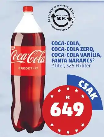 PENNY Coca-Cola, Coca-Cola Zero, Coca-Cola vanília, Fanta naranc ajánlat