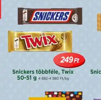 Real Snickers Többféle, Twix ajánlat