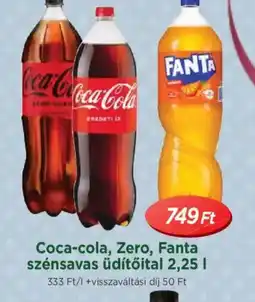 Real Coca-cola, Zero, Fanta szénsavas üdítőital ajánlat