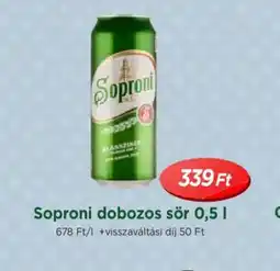 Real Soproni dobozos sör ajánlat