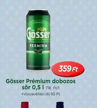 Real Gösser Prémium dobozos sör ajánlat