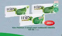 Real Hárs Premium 3 rétegű papír zsebkendő ajánlat