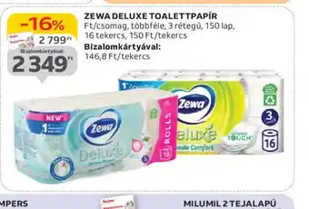 Auchan Zewa Deluxe Toalettpapír ajánlat