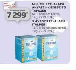 Auchan Milumil 2 tejalapú anyatej-kiegészítő tápszer ajánlat