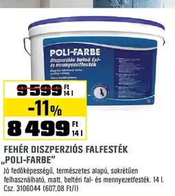 Obi Fehér diszperziós falfesték ,,poli-farbe" ajánlat