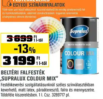 Obi Beltéri falfesték bázis ,,supralux colour mix" ajánlat