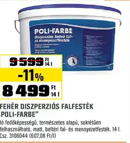 Obi Fehér diszperziós falfesték „poli-farbe" ajánlat