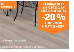 Obi Laminált vagy vinyl padlólap vásárlása esetén ajánlat