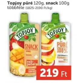 PRIVÁT Topjoy püré, snack ajánlat