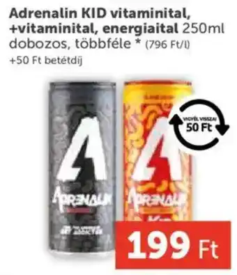 PRIVÁT Adrenalin KID vitaminital, +vitaminital, energiaital ajánlat