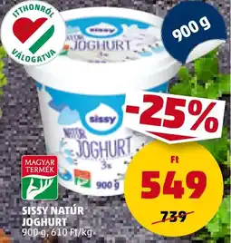 PENNY Sissy natúr joghurt ajánlat