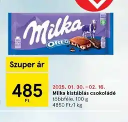 Tesco Milka Kistáblás Csokoládé ajánlat