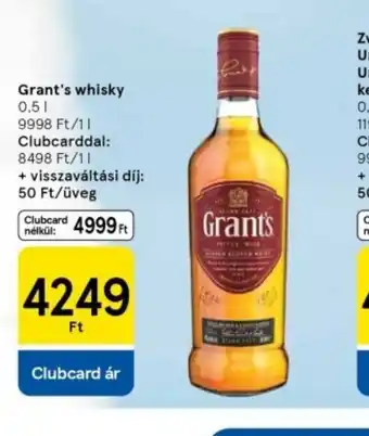 Tesco Grant's whisky ajánlat