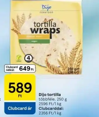 Tesco Dijo Tortilla Wraps ajánlat