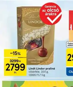 Tesco Lindt Lindor praliné ajánlat