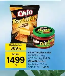 Tesco Chio Tortillas chips és Chio Dip! szsz ajánlat