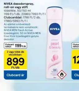 Tesco NIVEA dezodorspray, roll-on vagy stift ajánlat