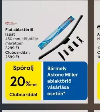 Tesco Bármely Astone Miller ablaktörlő vásárlása esetén ajánlat