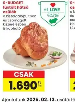 Spar Market S-Budget füstölt háts csülök ajánlat