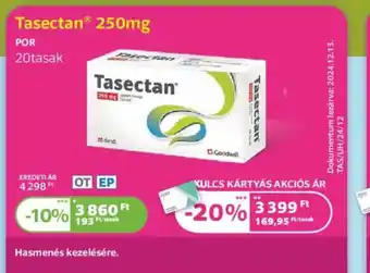 Kulcs Patika Tasectan 250mg ajánlat