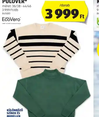 ALDI UP2Fashion Női Finomkötésű Pulver ajánlat