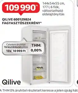 Auchan Qilive Fagyasztszekrény 600129824 ajánlat