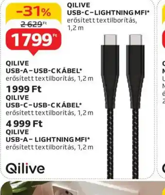 Auchan Qilive USB-C-Lightning MFi® ajánlat