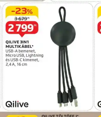 Auchan Qilive 3in1 Multikábel ajánlat