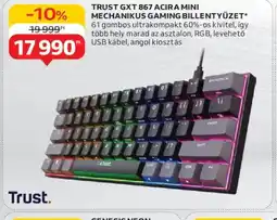 Auchan Trust GXT 867 Acira Mini Mechanikus Gaming Billentyűzet ajánlat