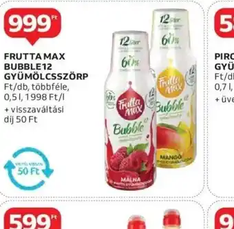 Auchan Frutta Max Bubble 12 Gyümölcs szörp ajánlat