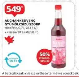 Auchan Auchan Kedvenc Gyümölcsszű Szirup ajánlat