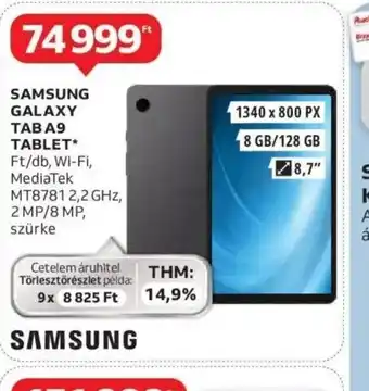 Auchan Samsung Galaxy Tab A9 Tablet ajánlat