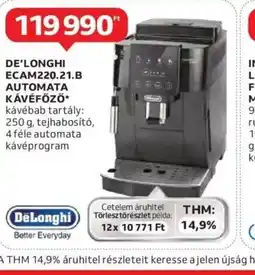 Auchan De'Longhi ECAM220.21.B Automata Kávéfőző ajánlat