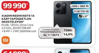 Auchan Xiaomi Redmi Note 14 okostelefon ajánlat