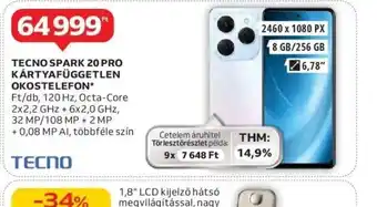 Auchan Tecno Spark 20 Pro okostelefon ajánlat