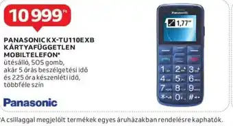 Auchan Panasonic KX-TU110EX8 Kártyafüggetlen Mobiltelefon ajánlat