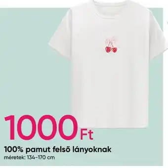 Pepco 100% pamut felső lányoknak ajánlat