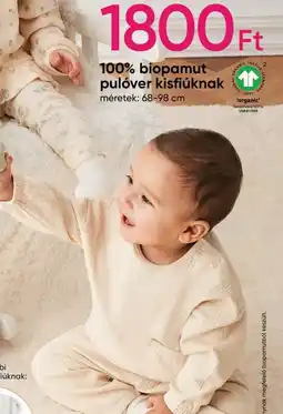 Pepco 100% biopamut pulóver kisfiúknak ajánlat