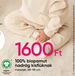 Pepco 100% biopamut nadrág kisfiúknak ajánlat