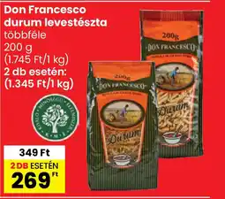 Interspar Don Francesco durum levestészta ajánlat