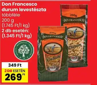 Interspar Don Francesco durum levestészta ajánlat