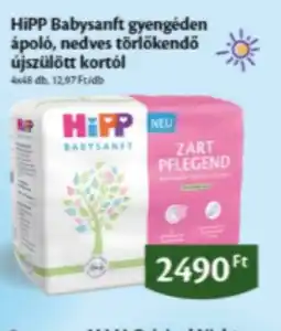 EcoFamily Hipp Babysanft gyengéden ápol, nedves törlőkendő újszülött kortl ajánlat