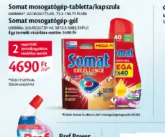 EcoFamily Somat mosogatgép-tabletta/kapszula és Somat mosogatgép-gél ajánlat