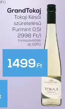 GRoby Grand Tokaj Tokaji Késői szüretelésű Furmint ajánlat