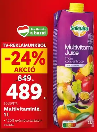 Lidl SOLEVITA Multivitaminlé ajánlat