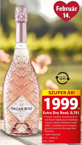 Lidl Extra Dry Rosé ajánlat