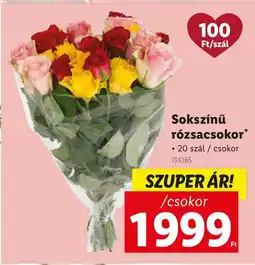 Lidl Sokszínű rózsacsokor ajánlat